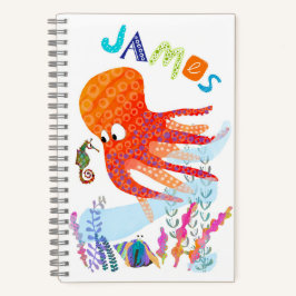 Personalisiertes Octopus- und Ocean Friends-Notebo Notizbuch