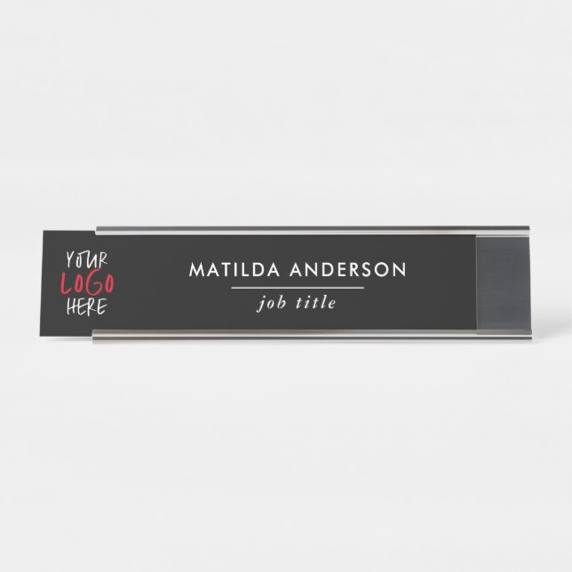 Personalisiertes Office- und Business-Zeichen Schreibtischnamensplakette (Vorderseite )