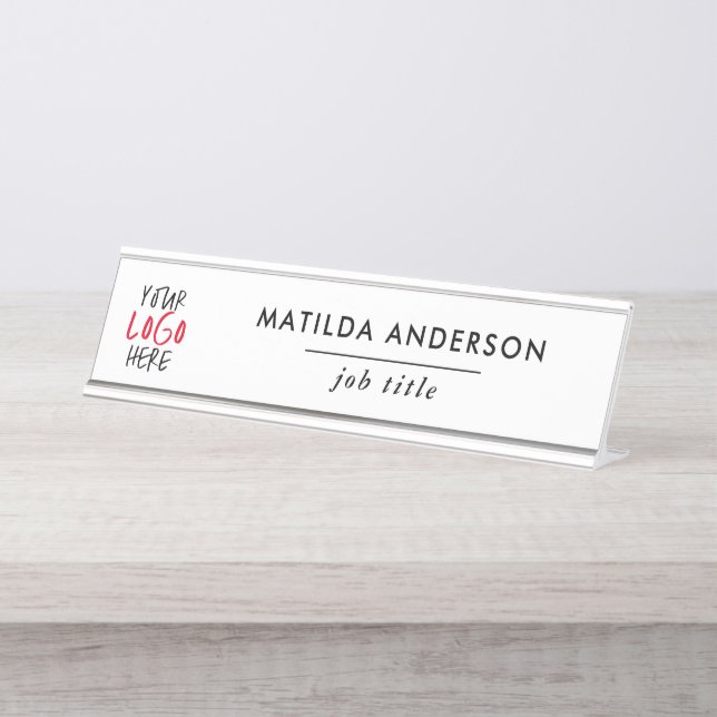 Personalisiertes Office- und Business-Zeichen Schreibtischnamensplakette (Vorderseite )
