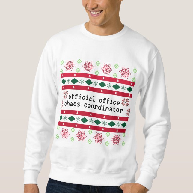 Personalisiertes Offizielles Büro Ugly "Sweater" Sweatshirt (Vorderseite)