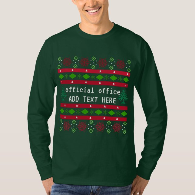 Personalisiertes Offizielles Büro Ugly "Sweater" T-Shirt (Vorderseite)