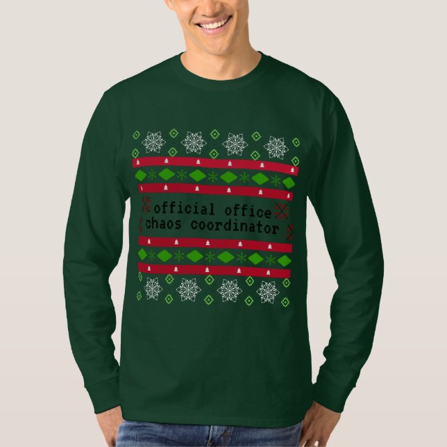 Personalisiertes Offizielles Büro Ugly "Sweater" T-Shirt (Vorderseite)