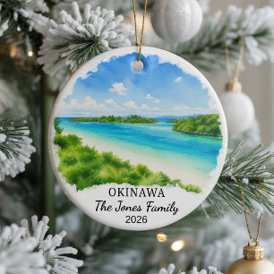 Personalisiertes okinawanisches Keramik-Ornament, Keramik Ornament