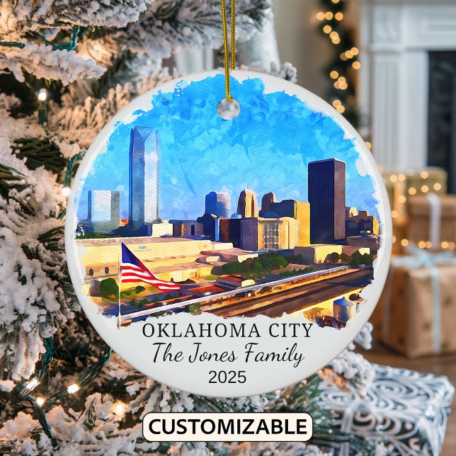Personalisiertes Oklahoma City Ornament, Oklahoma Keramik Ornament (Von Creator hochgeladen)