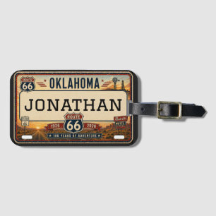 Personalisiertes Oklahoma Route 66 Design Gepäckanhänger