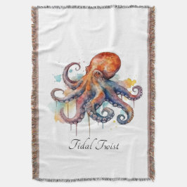 Personalisiertes Oktopus-Küsten-Willkommensgeschen Decke