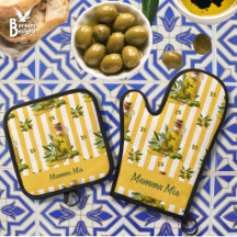 Personalisiertes Olivenöl im mediterranen Gelbstre
