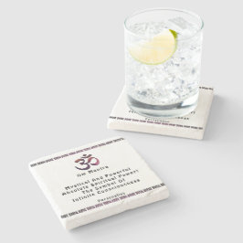 Personalisiertes Om Meditation Mantra Symbol Zitat Steinuntersetzer