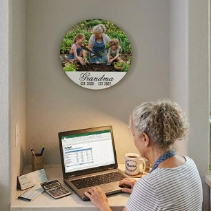 Personalisiertes Oma-Einrichtungs-Foto-Andenken Große Wanduhr