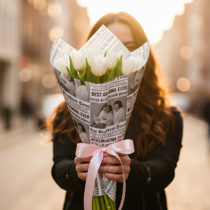 Personalisiertes Oma-Foto   Benutzerdefinierte Zei Geschenkpapier