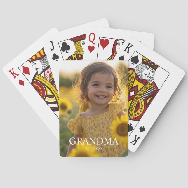 Personalisiertes Oma-Foto Spielkarten (Rückseite)