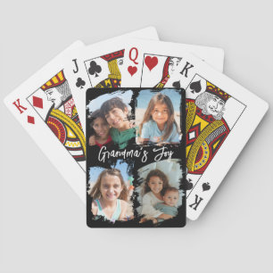 Personalisiertes Oma-Geschenk mit 4 Fotos für Enke Spielkarten