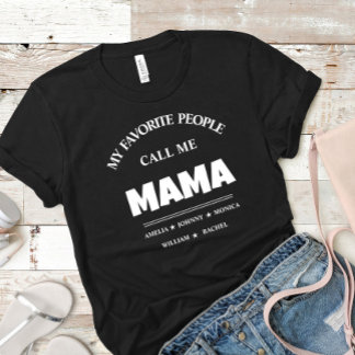 Personalisiertes Oma mit Namen Mama T-Shirt