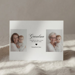 Personalisiertes Oma Nana Foto Feiertagskarte
