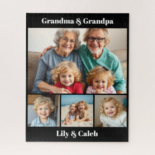 Personalisiertes Oma-, Opa- und Enkelkinder-Foto Puzzle