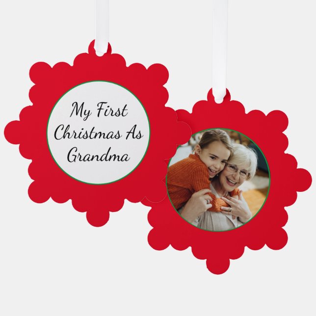 Personalisiertes Oma Paper Snowflake Ornament (Vorderseite/Rückseite)