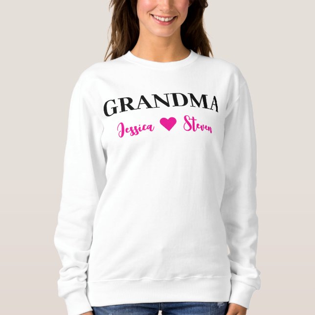 Personalisiertes Oma-Script Sweatshirt (Vorderseite)