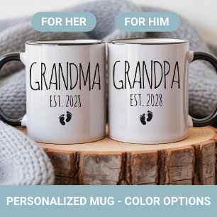 Personalisiertes Oma- und Opa-Tassenset Geschenk z Tasse
