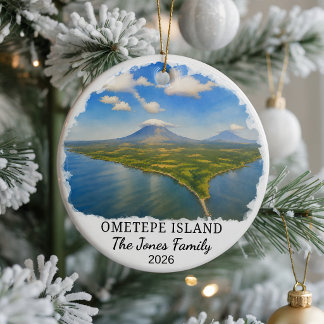 Personalisiertes Ometepe-Insel-Keramik-Ornament, K Keramik Ornament
