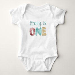 Personalisiertes One-erstes Geburtstagsbaby Baby Strampler