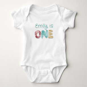Personalisiertes One-erstes Geburtstagsbaby Baby Strampler