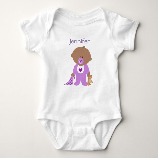Personalisiertes One-Piece-T-Shirt mit dem Namen I Baby Strampler (Vorderseite)