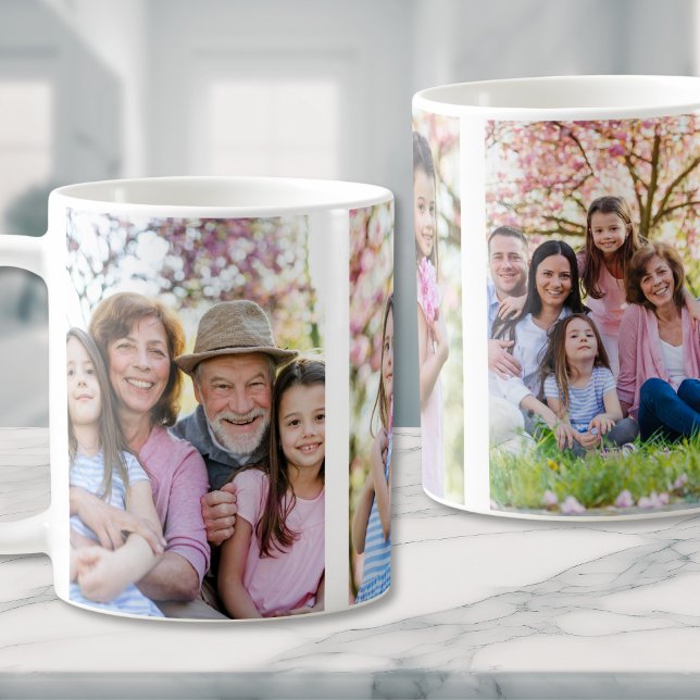 Personalisiertes Opa Oma Foto Kaffeetasse (Family Memories Personalized Grandparent Photo Coffee Mug)