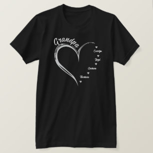 Personalisiertes Opa Sweatshirt, Großvater Herz T-Shirt