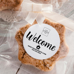 Personalisiertes Open House Real Anwesen Realtor L Runder Aufkleber