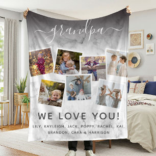 Personalisiertes Optima-Zitat und FotoCollage Fleecedecke