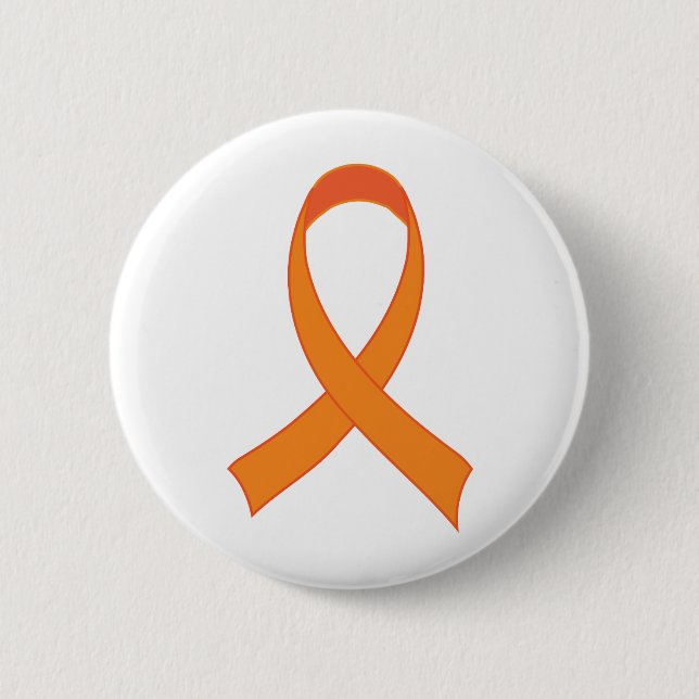 Personalisiertes orange Band-Bewusstseins-Geschenk Button (Vorderseite)