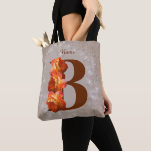 Personalisiertes Orangeroses Monogramm Initial B