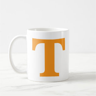 Personalisiertes oranges Monogramm Klassisch Col Kaffeetasse