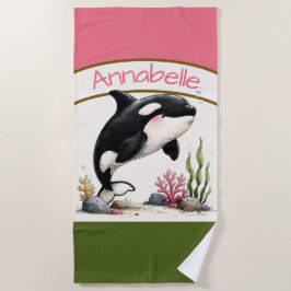 Personalisiertes Orca-Strandtuch Strandtuch