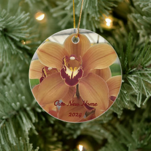 Personalisiertes Orchid Keramik Ornament