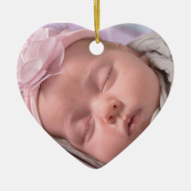 Personalisiertes Ornament in Herzform (Vorne)
