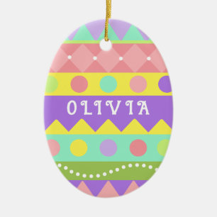 Personalisiertes Osterei-Keramik-Ornament Keramik Ornament