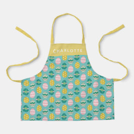 Personalisiertes Ostereier Niedlich farbenfroh grü Schürze