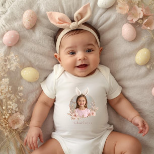 Personalisiertes Osterhasen-Foto-Baby-Body Baby Strampler