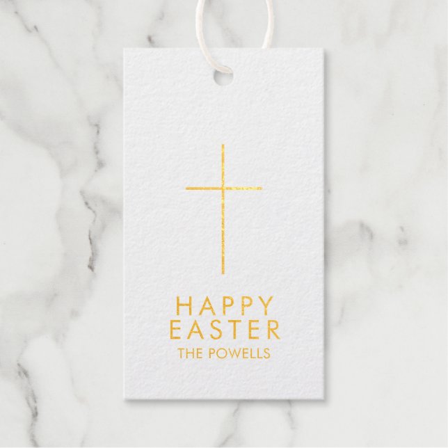 Personalisiertes Osterkreuz Geschenkanhänger (Vorderseite)