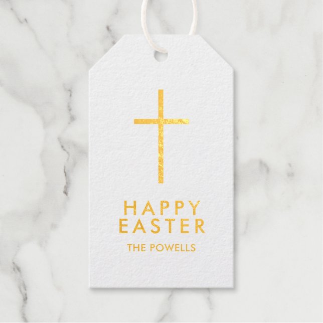Personalisiertes Osterkreuz Geschenkanhänger (Vorderseite)
