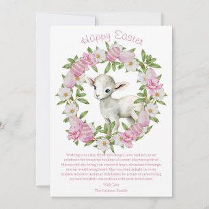 Personalisiertes Osterlamm Feiertagskarte