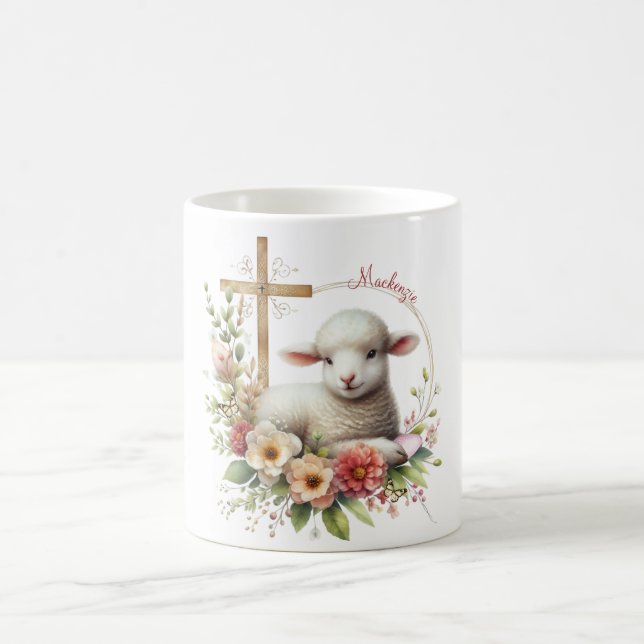 Personalisiertes Osterlamm Kaffeetasse (Mittel)