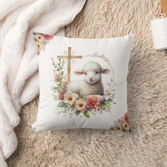 Personalisiertes Osterlamm Kissen (Decke)