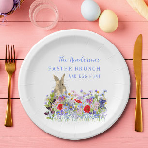 Personalisiertes Ostern Ostereiersuche Brunch Hase Pappteller