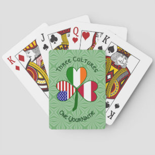 Personalisiertes Österreich Irland USA Shamrock Spielkarten