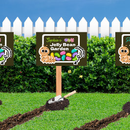 Personalisiertes Osterschild Jelly Bean Gartenpart