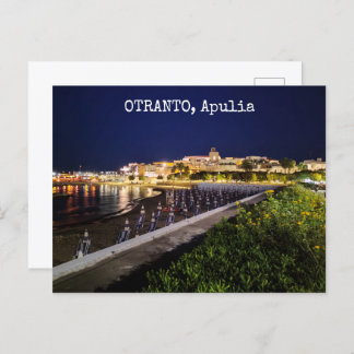 Personalisiertes Otranto bei Nacht, Apulien, Itali Postkarte