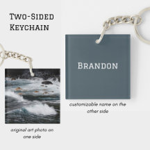 Personalisiertes Ozeanwellen-Foto Minimal Herren N