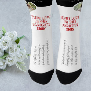 Personalisiertes Paar Foto Liebe Verlobung Socken